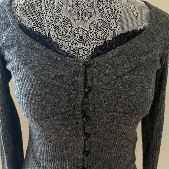 Anthropologie Lace-Trimmed Cardigan - Picture 4 of 9